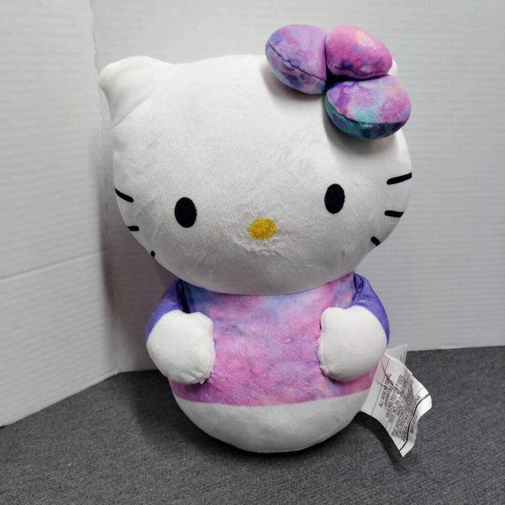 Hello Kitty Plush Galaxy Tie Dye Bow Stuffed Animal Toy Sanrio Northwest